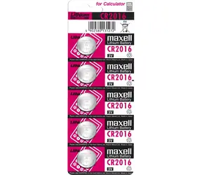 Maxell CR2016 / Knoflíková baterie / Lithiová / 3V / 5 ks