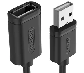 Unitek Y-C450GBK černá / Kabel USB / USB 2.0 / USB-A (M) - USB-A (F) / 2 m