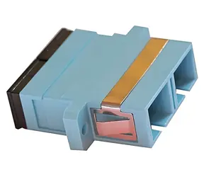 XtendLan SC-SC duplexní adaptér MM OM3 azurová / Optický adaptér / Multimode / Duplex / Do optických rozvaděčů