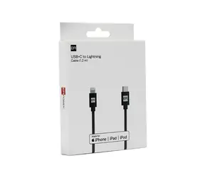 ER POWER kabel USB-C na Lightning černá / Datový kabel / 1,2 m / MFi certifikace
