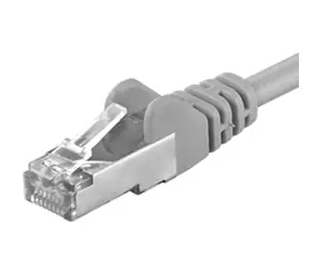 PremiumCord SFTP CAT6A 0,5m šedá / Patch kabel / RJ45-RJ45 / LSOH / AWG 26/7