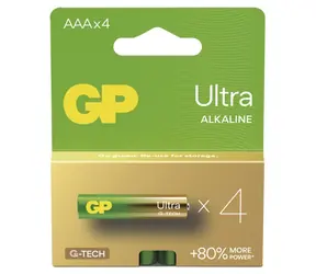 GP Ultra AAA / Alkalická baterie / LR03 / 4 ks