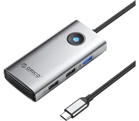 Orico USB-C Hub šedá / USB-C hub / 5Gbps / 1x USB-A + 2x USB-A 2.0 / PD 60W / HDMI 4K/30Hz