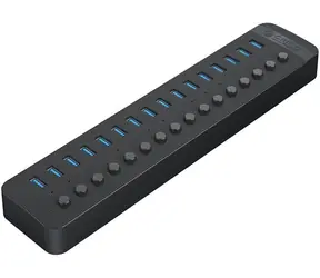 Orico USB Hub 16x USB-A černá / USB hub / 5 Gbps / BC 1.2 / 78 W