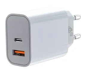 TB Touch Nabíječka USB-C + USB-A bílá / Nabíječka / 2 výstupy / 20W