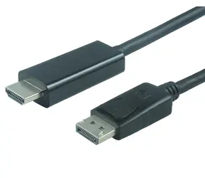 PremiumCord Kabel DisplayPort 1.2 – HDMI 2.0 černá / Kabel / 4K 60Hz / pozlacené konektory / M/M / 3 m