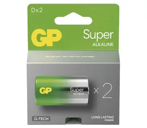 GP Super D / Alkalická baterie / LR20 / 2 ks