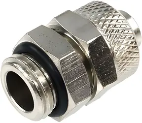 Přípojka G1/4 na 10/8 mm stříbrná lesklá / Fitink na vodní chlazení / Přímá