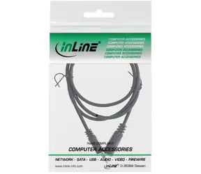 InLine prodlužovací kabel Jack 3,5 mm černá / Prodlužovací kabel / Stereo / 5 m