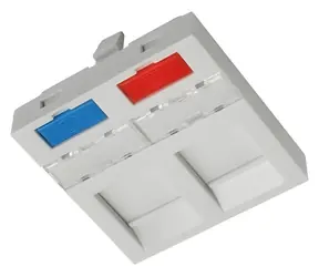 Solarix SXF-M-2-45-WH-P bílá / Modul French style / 45x45 mm / 2x keystone / přímý