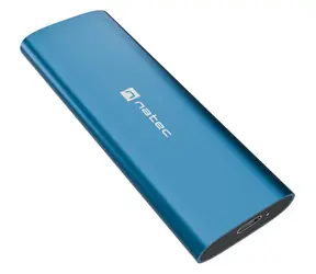 Natec RHINO M.2 NVMe Lite obzorová modrá / Externí box pro SSD / M.2 NVMe / Hliníkové tělo / USB-C / 10 Gbps