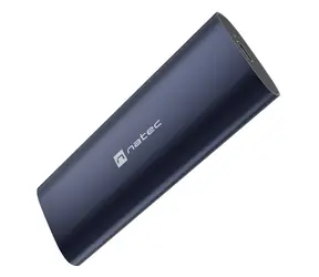 Natec RHINO M.2 NVMe Lite ocelově modrá / Externí box pro SSD / M.2 NVMe / Hliníkové tělo / USB-C / 10 Gbps