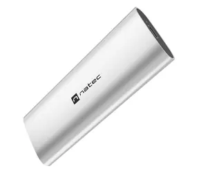 NATEC Rhino M.2 NVMe Lite stříbrná / Externí box pro SSD / USB-C 3.2 Gen 2 / 10 Gb/s / do 10 TB / hliníkové tělo
