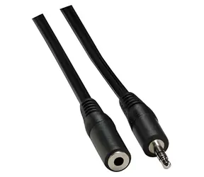 OEM Prodlužovací audio kabel Jack 3,5mm (M) - Jack 3,5mm (F) černá / Audio kabel / 10 m