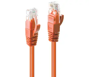 Lindy Cat6 oranžová / Patch kabel / U/UTP / RJ-45 / 0,5 m