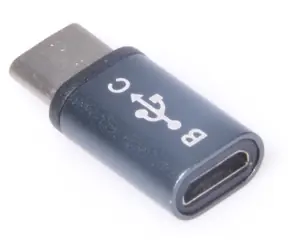 PremiumCord adaptér USB-C - microUSB 2.0 Female šedá / Adaptér / USB 3.1 / 5 Gbps