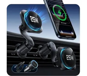 ESR OmniLock CryoBoost černá / Nabíjecí držák do auta / MagSafe / do ventilace / Qi2.2 25W