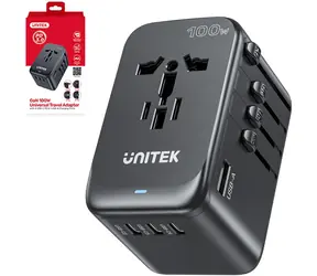 Unitek Cestovní nabíječka EU/US/UK/AUS / Nabíječka / PD 100W