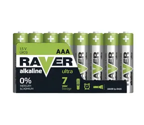 Raver B79118 / Alkalická baterie AAA (LR03) / 8 ks
