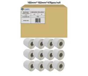 G&G 800294-605 / Etikety / termotransferové / 102x152mm / perforované / 12 rolí × 475ks