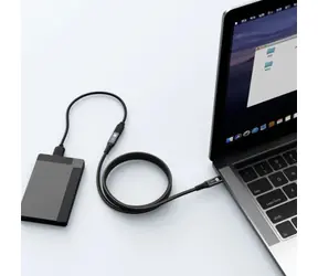 ER Power USB-C prodlužovací kabel černá / Prodlužovací kabel / PD 100W / 10Gbps / 2m
