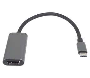 PremiumCord Převodník USB-C na HDMI šedá / Redukce / 4K 30Hz / kovové pouzdro