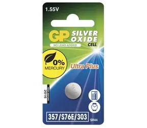 GP 357F1 Ultra Plus / Knoflíková baterie / 1,55 V / 165 mAh / SR44, AG13
