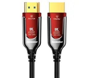 PremiumCord HDMI 2.1 Ultra High Speed 25 m / Optický fiber kabel / 8K@60Hz / zlacené