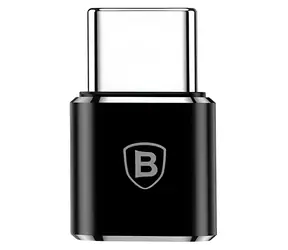 Baseus adaptér microUSB-USB-C černá / Adaptér / Rychlonabíjení 2A / Přenos dat 480 Mb/s / Hliníkové tělo