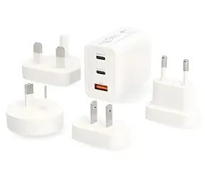 Nedis Cestovní adaptér GaN 65 W bílá / Cestovní adaptér / 100-240 V AC / 50/60 Hz