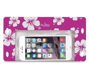 Puro WP8 Slim Hawaii růžová / Pouzdro / Vodotěsné / Do 5,7"