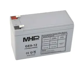Carspa MHPower GE9-12 / Gelový akumulátor / VRLA GEL / 12V/9Ah / Faston F2 6,3mm / Deep Cycle