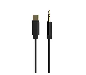 Cablexpert audio adaptér USB-C na 3,5mm jack černá / Audio adaptér / USB-C / 3,5mm jack / 1,5 m