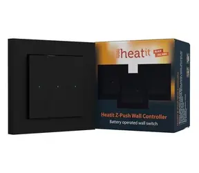 Heatit Z-Push Wall Controller černá RAL 9011 / Nástěnný ovladač