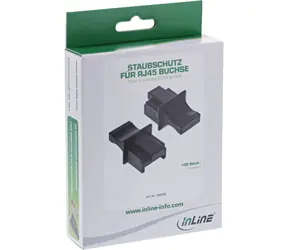 InLine ochranná krytka konektoru RJ45 černá / Krytka / Proti prachu