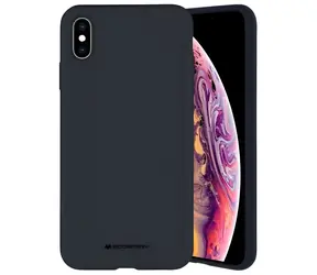 Mercury Silicone tmavě modrá / Pouzdro / Apple iPhone 13 Pro Max / Silikon / Mikrovlákno