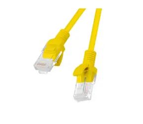 Lanberg UTP CAT5E 0,25m žlutá / Patch kabel / RJ45-RJ45 / 10-pack / Fluke Passed