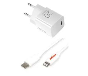 Mercodan nabíjecí sada 20W s kabelem Lightning / Nabíjecí sada / USB-C PD / kabel USB-C - Lightning