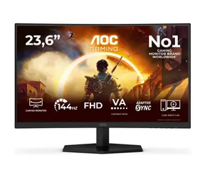 23,6" AOC Gaming C24G42FE černá / Monitor / VA / Full HD / 180Hz / 0,5ms / HDMI + DP / VESA