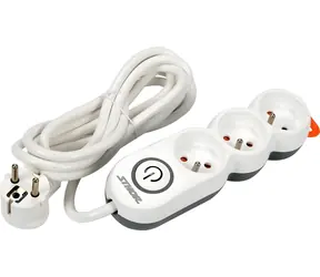 Sthor Prodlužovací kabel 3 zásuvky / Prodlužovací kabel / 3 m / 3500 W / vypínač / uzemněný