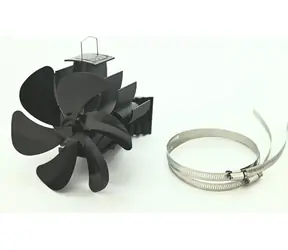 Cattara THRONE černá / Krbový ventilátor / na kouřovod 160 mm / termoelektrický