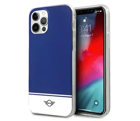 Mini Morris Stripe Collection pro iPhone 12 Pro Max tmavě modrá / Tvrzené pouzdro / Polykarbonát a TPU