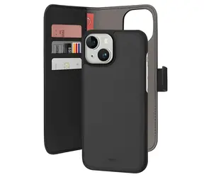 Puro Wallet Detachable černá / Pouzdro / MagSafe / 2v1 s peněženkou / iPhone 15 Plus, 14 Plus