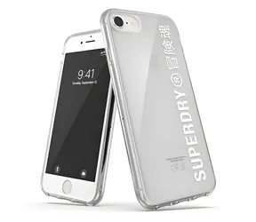 SuperDry Snap čirá/bílá / Kryt / Apple iPhone 6/6s/7/8/SE 2020/SE 2022
