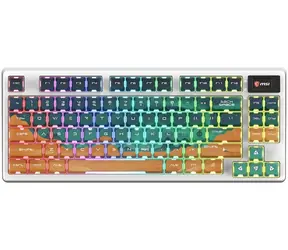 MSI FORGE GK600 TKL White Mars / Herní klávesnice / drátová / US layout / podsvícená / 83 kláves