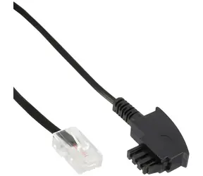 InLine telefonní kabel TAE-F - RJ45 černá / Kabel / 0,5 m