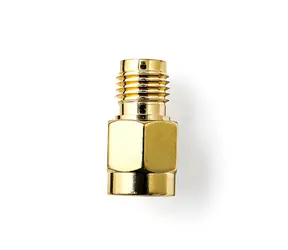 Nedis SMA adaptér RP-SMA(F) - SMA(M) zlatá / Adaptér / Pozlacené kontakty / 50 Ohm / 2 ks