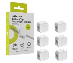 Mobile Origin CB8 bílá / Organizér kabelů / magnetický / samolepicí / sada 6 ks