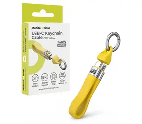 Mobile Origin CB17 žlutá / Klíčenkový kabel USB-C / 240W / 40Gbps / 8K / 13cm