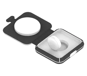 ER POWER Skládací nabíječka 2v1 černá / Cestovní nabíječka / MagSafe a Qi / MFW pro Apple Watch / kabel 2m